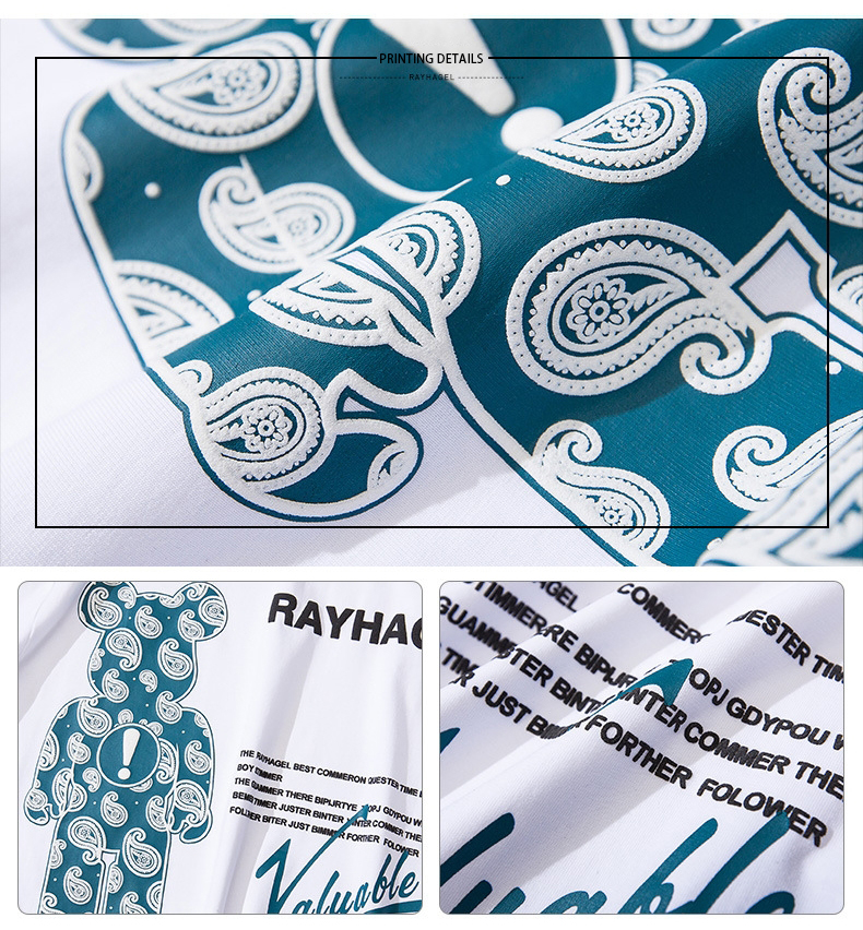Custom new trend t shirt printing blank t-shirt 260g heavy 100 Combed cotton t shirt OEM Camiseta hombre Design Graphic t shirt