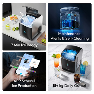 EUHOMY Macchina per <span class=keywords><strong>Ghiaccio</strong></span> a Pepite con Capacità di Produzione Giornaliera di 15KG, Controllo tramite App, Certificata CE ETL - Product Image 4