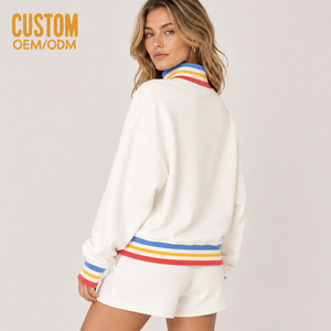 Conjunto de Chándal Casual con Estampado Personalizado, Pantalones Acampanados, Sudadera con Capucha y Forro Polar Holgado Transpirable de 500 g/m² de Poliéster/Algodón, Talla Grande - Product Image 2