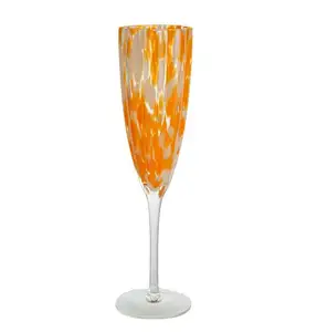 כוסות צבעוניות בעבודת יד באיכות גבוהה של 200 מ""ל לכוסות שמפניה צבעוניות ענקיות