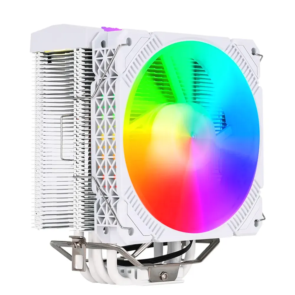 Plusieurs options de cadre de couleur pour 4 caloducs RGB Computer CPU Air Cooler with Lighting Top Cover