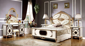 Juego de Muebles de Dormitorio de Diseño Clásico, Cama King Size de Lujo con Mesitas de Noche, Juego de Dormitorio de Madera de Teca de Último Diseño, EE. UU. - Product Image 6
