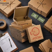 Boîte à Pizza en Carton Ondulé avec Impression de Logo Personnalisé pour Emballage Alimentaire, Vente en Gros