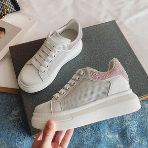 <span class=keywords><strong>Zapatillas</strong></span> <span class=keywords><strong>Deportivas</strong></span> Casuales para <span class=keywords><strong>Mujer</strong></span>, Parte Superior de Malla, Entresuela de EVA, Detalles en Pedrería Rosa, Plataforma con <span class=keywords><strong>Cordones</strong></span>, para Uso Diario y Ocio - Product Image 3