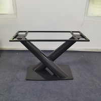 Pied de table araignée noir en acier inoxydable moderne avec revêtement PVD pour tables à manger, tables basses, bars à domicile et hôtels (OEM)