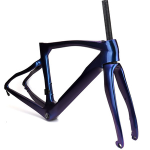 Telaio per Bicicletta da Strada CG 700C in Fibra di Carbonio, Telaio Aerodinamico <span class=keywords><strong>con</strong></span> Manubrio Curvo, Tubo Sella e Forcella Anteriore Completi - Product Image 2