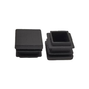 20x20mm Square Plastic Tube Plug Black Removable For <b>Display</b> <b>Rack</b> Steel Pipe Sealing Desktop Use - Product Image 1