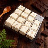 Plateau à chocolat en RPET à 15 cavités, insert en plastique transparent pour bonbons, truffes, pralines, emballage de boîte cadeau, logo personnalisé