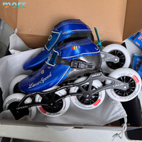 Patins à roulettes professionnels SeeMore, 3/4 roues en PU, chaussures de patinage en ligne, bottes en fibre de carbone 7 couches, chaussures de patins à vitesse