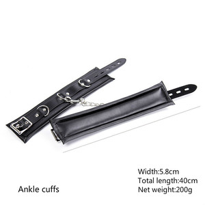 Bdsm <span class=keywords><strong>Bondage</strong></span> Hoofdsteunen Exotische Accessoires <span class=keywords><strong>Sexy</strong></span> Verstelbare Lederen Handboeien Enkelboeien Voor Vrouw Koppels - Product Image 4