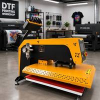 Presse à chaud double station robuste 40x60cm avec pression d'air, contrôle numérique, pour impression DTF sur vêtements
