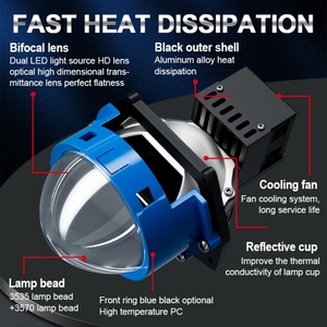 Faro Delantero con Lente de Proyector Bi-LED Láser de 3 Pulgadas, 120w, Luz Auxiliar LED de Alta Intensidad, Focos LED, Faros LED para Vehículo - Product Image 3