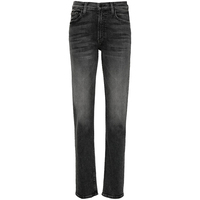 Jean slim gris taille haute personnalisé, effet push-up, délavé classique, sexy, pour femme, avec broderies et poches, en denim, idéal pour l'été
