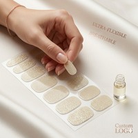 Boîte de présentation triangulaire pour faux ongles en gel scintillants nude non toxiques, sans UV, avec logo personnalisé, prix de gros OEM, pour salons professionnels