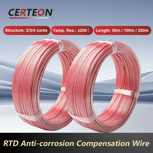 สายต่อ PT100 อุณหภูมิสูง 200℃ 2 3 4 แกน ชุบเงิน สายชดเชย RTD สายเคเบิล - Product Image 2