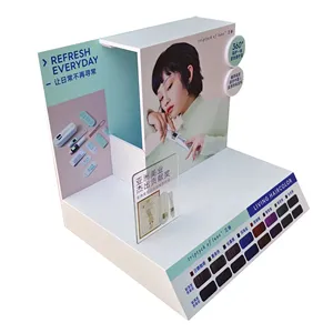 En çok satan üst yükleyici şeffaf Mac makyaj mağaza kozmetik plastik ekran kartı mağaza için standı