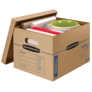 Custom Reusable Moving Boxes, Tape-Free Assembly, Easy Carry Handles