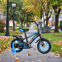Vélo pour enfants 12 pouces-18 pouces avec roues d'entraînement clignotantes pour 2-3-5-6-7 ans garçons filles fourche en acier ordinaire