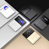 Boutons physiques entièrement programmables KNX/GVS/K-bus/OEM/ODM, interrupteur intelligent à 4 boutons pour la maison, l'hôtel et les projets d'automatisation des bureaux