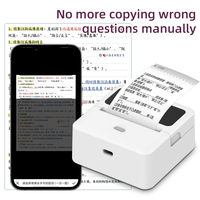 Printer Thermal Saku Portabel 58MM USB Bluetooth Laris untuk Label Stiker Struk Foto Catatan