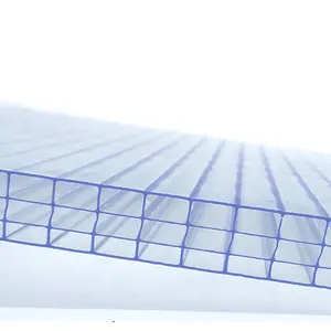 Lexan 10 yıl garanti uv kaplı en iyi seçim tipi çok duvarlı 20mm polikarbonat çatı kaplama x üçlü pc içi boş levha