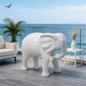ประติมากรรมช้างเรซิ่นขนาดใหญ่สำหรับตกแต่งภายนอกอาคาร ทนทาน ศิลปะสมัยใหม่ - Product Image 5