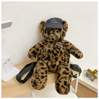 Sac à dos en peluche personnalisé pour enfants, motif animaux (ours, tigre, éléphant, panda), sac d'école, sac à bandoulière pour téléphone, rembourrage en coton PP