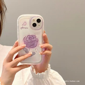 <span class=keywords><strong>Funda</strong></span> transparente de tpu <span class=keywords><strong>con</strong></span> flor púrpura para móvil, carcasa de batería para samsung s9 plus, xiaomi mi note 10/note 10 pro - Product Image 3