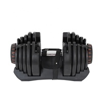 Haltères réglables en acier revêtus de caoutchouc, personnalisés, bon marché, en gros, 90 lb, 40 kg, système de poids, ensembles d'haltères de salle de sport