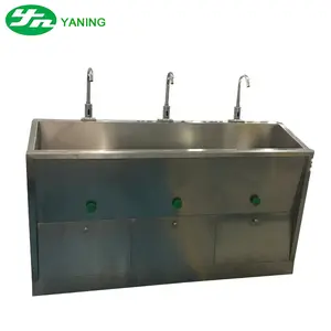 Multi-Station Hand Wash Sinks Foot Pedal Operated Wash Scrub Sink