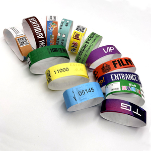 Custom Colorful Waterproof Tear Resistant Paper Bracelet Party Event Tyvek Wristband