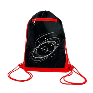 Mochila deportiva ligera con cordón y bolsillo frontal con cremallera, bolsa de gimnasio portátil para eventos deportivos, bolsa de almacenamiento de gran capacidad - Product Image 1
