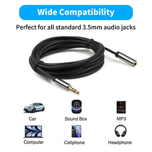 3.5mm <span class=keywords><strong>Stereo</strong></span> 3 kutuplu erkek kadın araba ses kablosu konnektör adaptörü için hoparlör mikrofon ses Video kabloları - Product Image 6