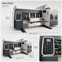 Nouvelle machine compacte entièrement automatique de découpe et d'impression de cartons ondulés avec écran tactile PLC pour la production de boîtes