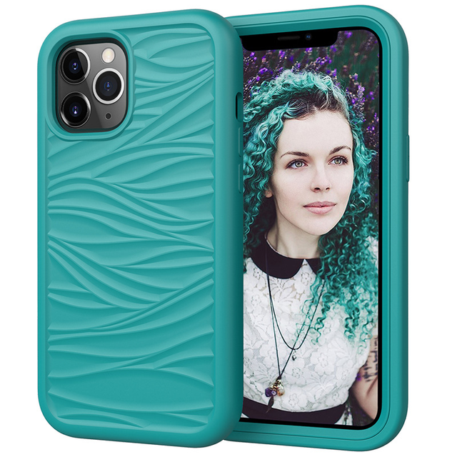 Colorful Silicone Anti Slip Stripes Hard Stylish Mobile Cell iPhone Phone case for iPhone 12 Pro Max