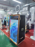 Espejo Mágico Interactivo para Selfies en Bodas, Cabina de Fotos con Software, Espejo Mágico con Cámara e Impresora Integradas