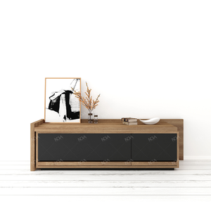 NOVA-Meuble TV moderne, meuble central rétractable et <span class=keywords><strong>extensible</strong></span>, <span class=keywords><strong>console</strong></span> multimédia à 2 tiroirs, meuble de salon en bois massif - Product Image 6