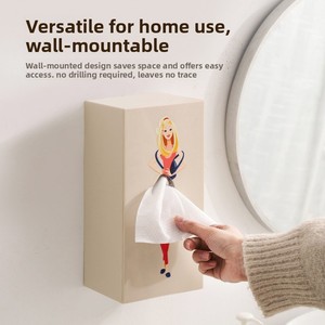 Boîte à mouchoirs décorative multicolore pour femme, support de rangement pour serviettes en papier, distributeur décoratif - Product Image 3