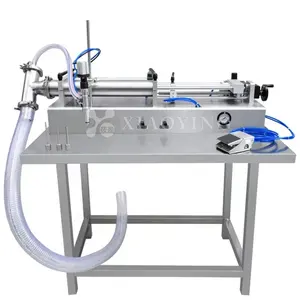 Mesin dosis cairan otomatis Semi Horizontal, mesin pengisi tipe digerakkan pneumatik penuh untuk krim atau cairan