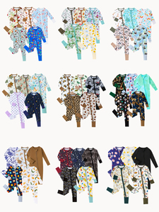 2026 वसंत के नए बांस फाइबर लंबे आस्तीन मुद्रित बेबी जम्पसूट/बच्चों के लिए विदेशी व्यापार यादृच्छिक शैली - Product Image 3