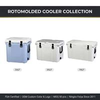Glacière isotherme à roulettes 55L avec 4 roues pour le transport de leurres, la pêche sur glace, le transport de poissons-chats et de snappers, utilisation en lac/rivière en extérieur