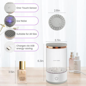 Limpiador de Brochas de Maquillaje Portátil Automático con Carga USB, Máquina Eléctrica para Limpiar Brochas de Maquillaje con Tapete de Limpieza - Product Image 2