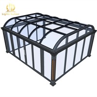 Villa Moderna con Techo Curvo para las Cuatro Estaciones, Solárium Exterior con Doble Vidrio Templado de Baja Emisividad