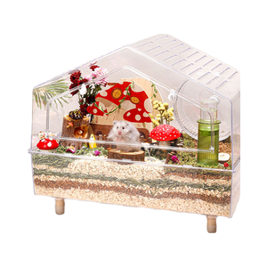Jihong Tùy Chỉnh Hiện Đại Trong Suốt Acrylic <span class=keywords><strong>Hamster</strong></span> Lồng Sang Trọng Đa Chức Năng Nhỏ Cho Ăn Vật Nuôi Hộp Hot Bán Vật Nuôi Nguồn Cung Cấp - Product Image 2