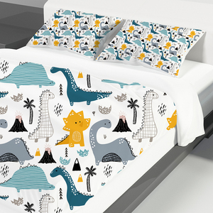 Parure de lit en microfibre, ensemble de literie doux pour enfants <span class=keywords><strong>et</strong></span> adolescents, avec dessin animé, housse de <span class=keywords><strong>couette</strong></span>, pour enfants, avec taies d'oreillers - Product Image 1