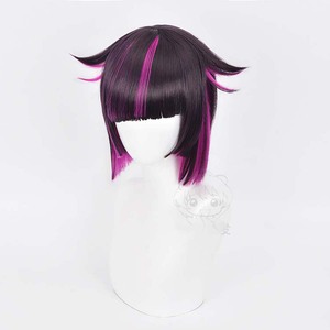 Game Twisted-Wonderland Lilia Vanrouge Cosplay Noir Violet Mixte Perruques courtes résistantes à la chaleur GAHC-040 - Product Image 4