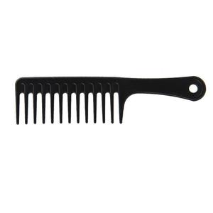 SHEMAX <b>HAIR</b> BRUSH WIDE TOOTH <b>COMB</b> BLACK ABS PLASTIC HEAT-RESISTANT LARGE WIDE TOOTH <b>COMB</b> for <b>HAIR</b> STYLING TOOL 24.5CM - Product Image 1