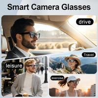 Lunettes intelligentes HD 8MP transfrontalières avec caméra IA pour enregistrement vidéo mains libres, prise de photos et traduction d'appels, en matériau TR