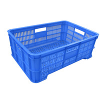 Panier de manutention en plastique à mailles, vendu directement d'usine, léger, écologique, caisse en plastique, boîte de stockage logistique, rangement économique