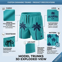 Shorts de bain professionnels personnalisés pour hommes, légers, vente en gros, couleur unie, séchage rapide, imperméables, écologiques